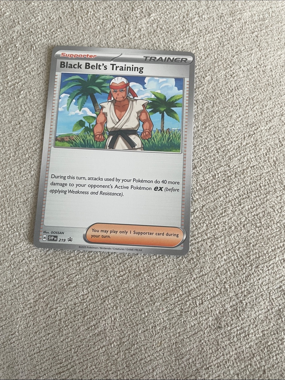 Pokémon Black Belt's Training Trainer Card